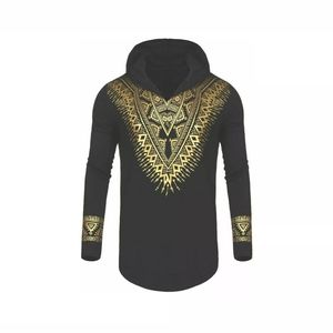 African Dashiki Shirt Metallic Floral Printed Slim